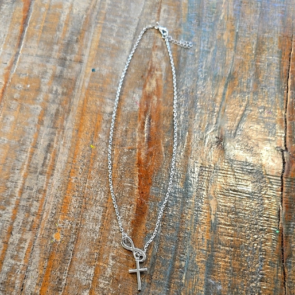 Silver Cross Pendant Necklace